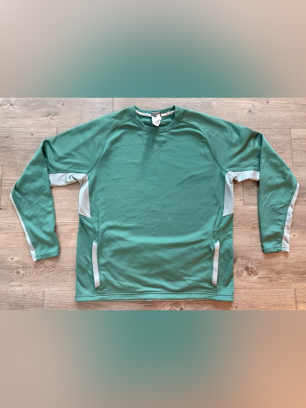 New Balance Sweater Men’s XL Green Pullover Baseball Sweatshirt Fleece Lined